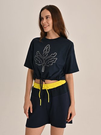 KADIN TREND HOLOGRAM BASKI TSHIRT