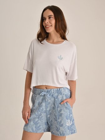KADIN TREND NAKIŞ PALAMUTLU TSHIRT