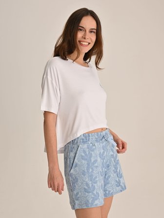 KADIN TREND NAKIŞ PALAMUTLU TSHIRT