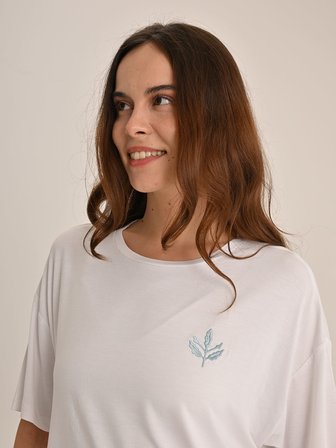 KADIN TREND NAKIŞ PALAMUTLU TSHIRT