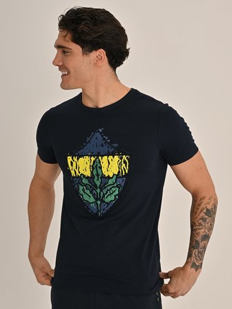 ERKEK TRIBUN BRUSH DETAYLI TSHIRT