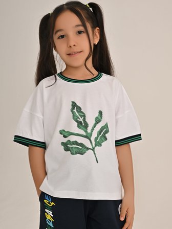 ÇOCUK TREND YEŞİL PALAMUTLU TSHIRT
