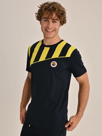 ERKEK TRIBUN ÇUBUK BLOKLU TSHIRT