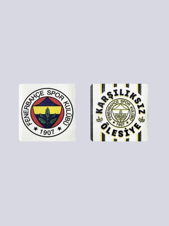 Fenerbahçe Beyaz Altı Renk Logolu Baskı Unisex Bileklik
