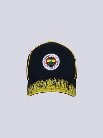 Fenerbahçe Lacivert Brush Detaylı Çocuk Şapka
