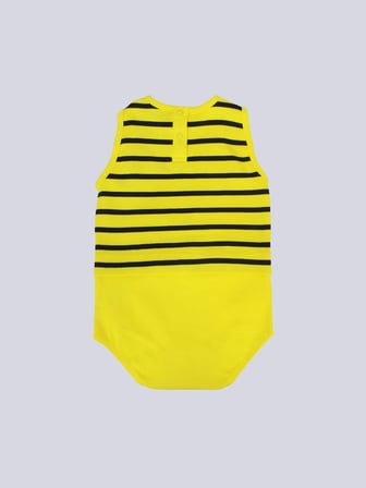 BEBEK SARI LACİVERT ŞERİTLİ BODY