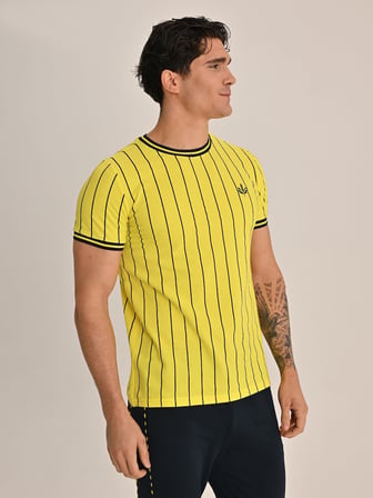 ERKEK TRIBUN İNCE ÇİZGİLİ TSHIRT