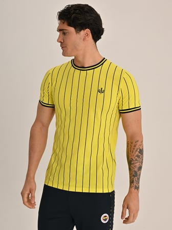 ERKEK TRIBUN İNCE ÇİZGİLİ TSHIRT