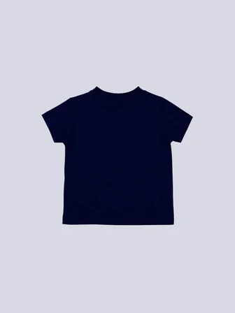 BEBEK TEK RENK LOGOLU TSHIRT