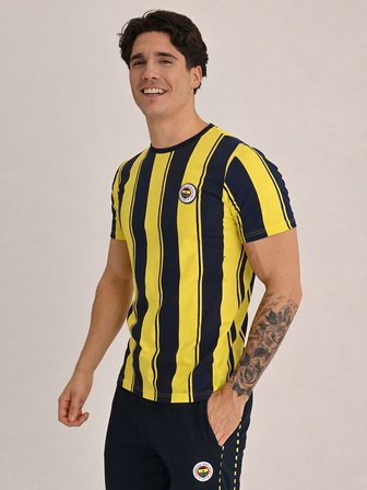 ERKEK TRIBUN ÇUBUKLU TSHIRT