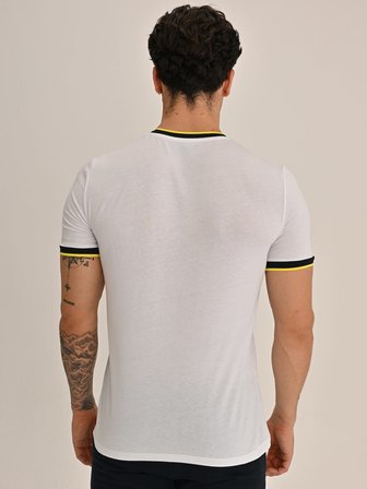 ERKEK TRIBUN TEK RENK LOGOLU TSHIRT