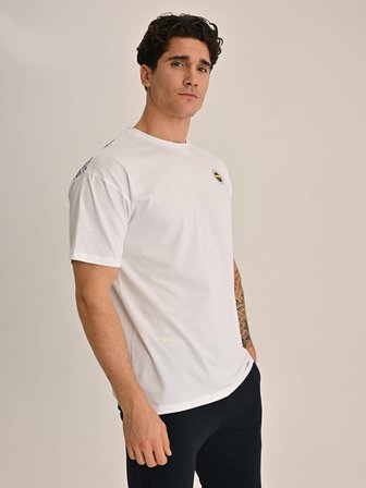 ERKEK TRIBUN BEYAZ LOGOLU TSHIRT