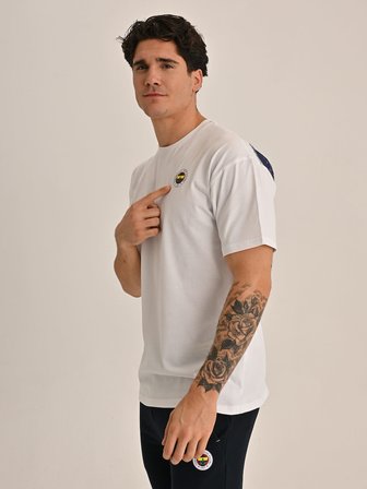 ERKEK TRIBUN BEYAZ LOGOLU TSHIRT
