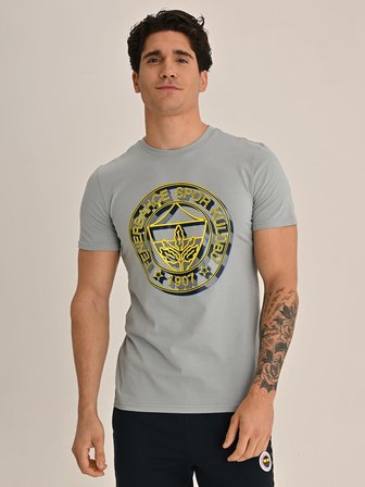 ERKEK TRIBUN KATMANLI LOGO TSHIRT