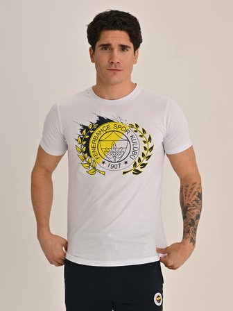 ERKEK KOLEJ BRUSH DETAYLI LOGO TSHIRT