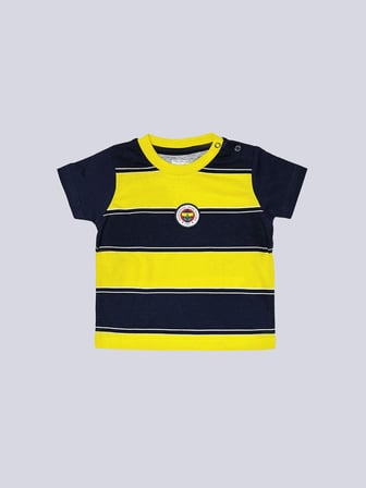 Fenerbahçe Sarı Lacivert Çubuklu Bebek Tshirt