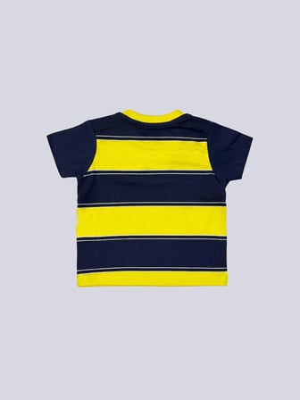 Fenerbahçe Sarı Lacivert Çubuklu Bebek Tshirt