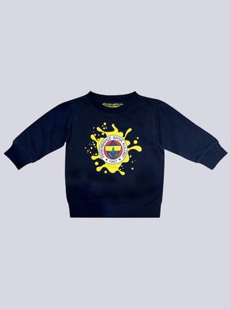 Fenerbahçe Lacivert 6 Renk Logolu Bebek Sweatshirt
