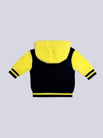 Fenerbahçe Sarı Lacivert Aplike Cepli Bebek Sweatshirt