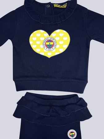 Fenerbahçe Lacivert Kalpli Bebek Takım