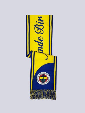 Fenerbahçe Sarı Lacivert Mazinde Bir Tarih Yatar Unisex Dokuma Atkı