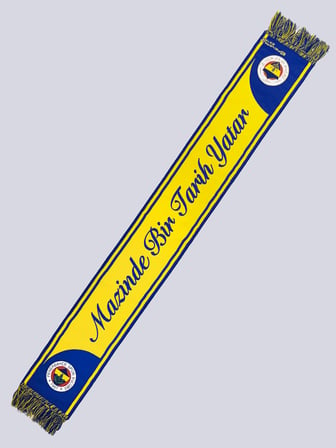 Fenerbahçe Sarı Lacivert Mazinde Bir Tarih Yatar Unisex Dokuma Atkı