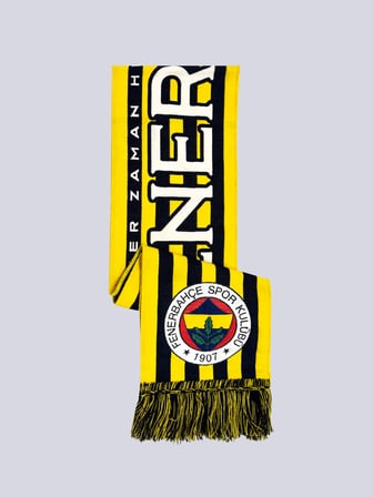 Fenerbahçe Sarı Lacivert Her Zaman Hep Seninleyiz Unisex Dokuma Atkı