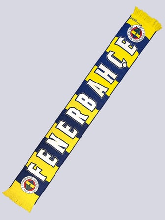 Fenerbahçe Sarı Lacivert Çubuklu Unisex Dokuma Atkı