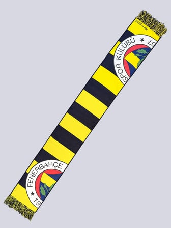 Fenerbahçe Sarı Lacivert 6 Renk Logolu Unisex Dokuma Atkı