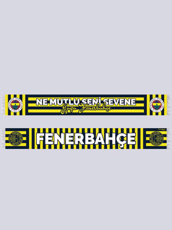 Fenerbahçe Sarı Lacivert Ne Mutlu Seni Sevene Unisex Şal