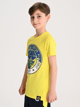 Fenerbahçe Sarı Tribün Tram Logolu Çocuk Tshirt