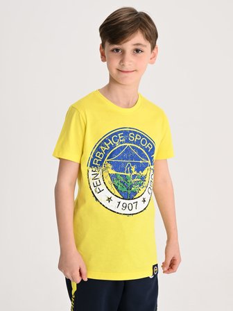 Fenerbahçe Sarı Tribün Tram Logolu Çocuk Tshirt