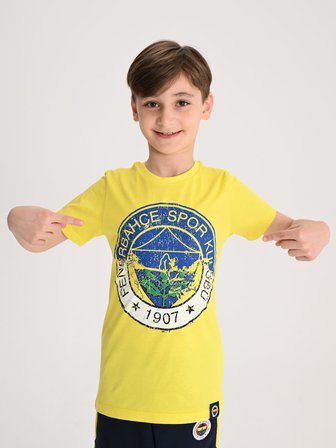 Fenerbahçe Sarı Tribün Tram Logolu Çocuk Tshirt