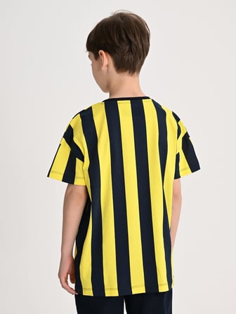 Fenerbahçe Sarı Lacivert Tribün Çubuklu Çocuk Tshirt