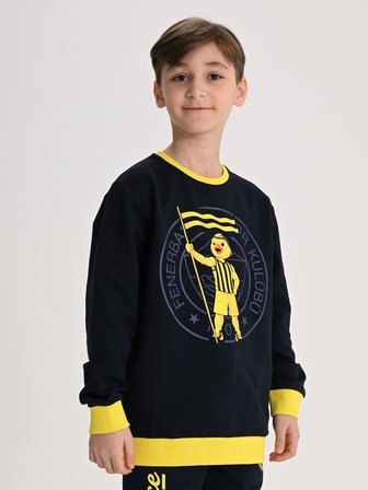 Fenerbahçe Lacivert Tribün Yellow Çocuk Sweatshirt