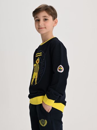 Fenerbahçe Lacivert Tribün Yellow Çocuk Sweatshirt