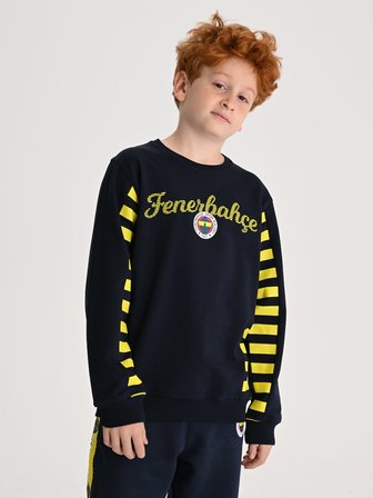 ÇOCUK TRIBUN ÇUBUKLU DETAYLI SWEAT