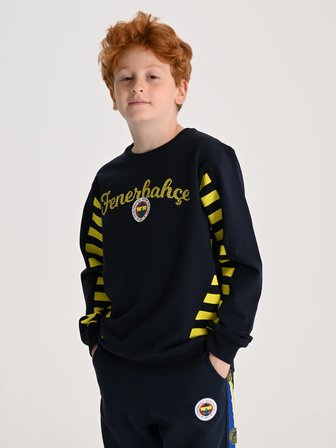 ÇOCUK TRIBUN ÇUBUKLU DETAYLI SWEAT
