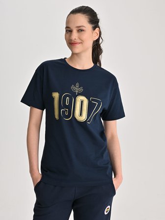 Fenerbahçe Lacivert Trend 1907 Kadın Oversize Tshirt