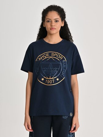 KADIN TRIBUN ALTIN LOGOLU TSHIRT