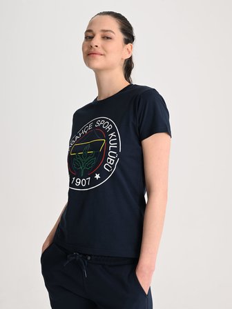 KADIN TRIBUN ÇİZGİ LOGOLU TSHIRT