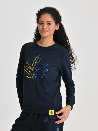 KADIN TRIBUN PAYETLİ PALAMUT SWEAT