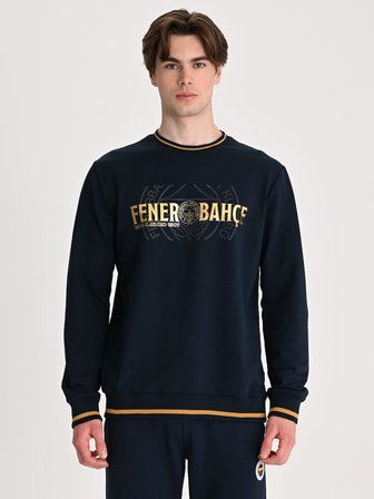 Fenerbahçe Lacivert Tribün Established 1907 Erkek Sweatshirt