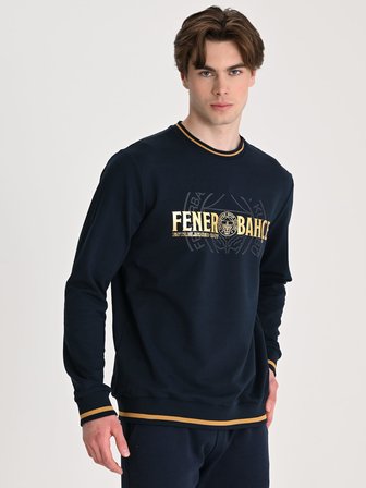 Fenerbahçe Lacivert Tribün Established 1907 Erkek Sweatshirt