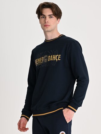 Fenerbahçe Lacivert Tribün Established 1907 Erkek Sweatshirt