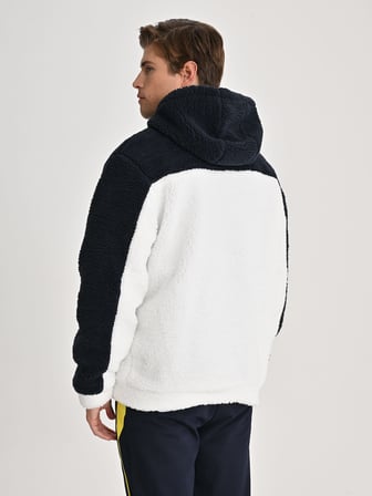 ERKEK TRIBUN RENK BLOKLU PELUŞ SWEAT