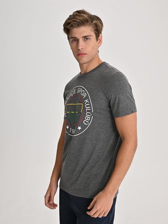 ERKEK TRIBUN ÇİZGİ LOGOLU TSHIRT