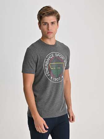 ERKEK TRIBUN ÇİZGİ LOGOLU TSHIRT