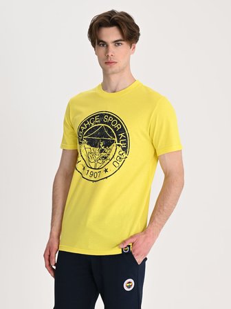 Fenerbahçe Sarı Tribün Tram Logolu Erkek Tshirt