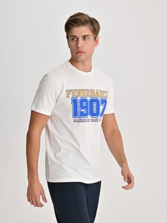 Fenerbahçe Ekru Kolej FB 1907 Erkek Tshirt